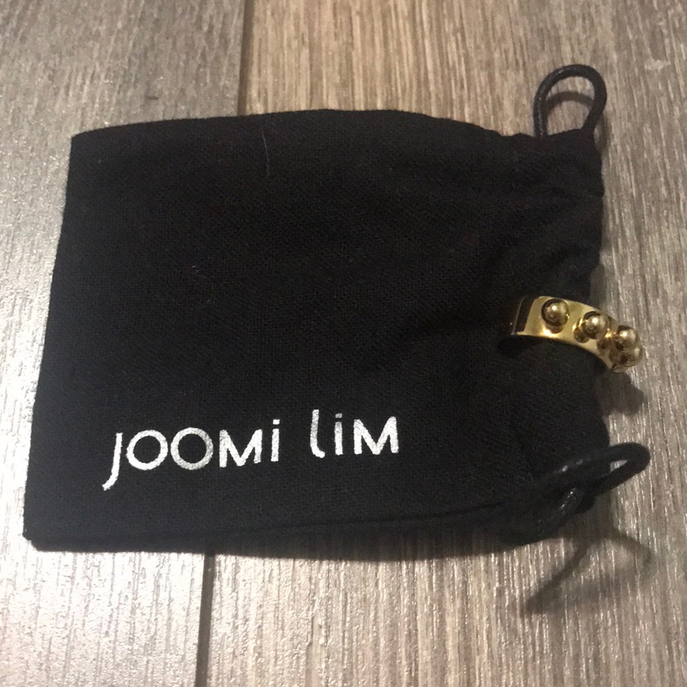 NWOT Joomi Lim 5 gold bead ring with dust bag.